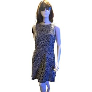 Tory Burch Paisley – Size 12 – Black & White Faux Wrap Dress